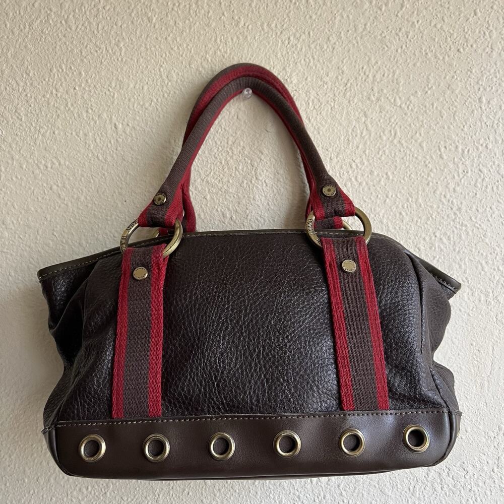 Vintage Y2K Tommy Hilfiger Brown Leather Grommets Bag